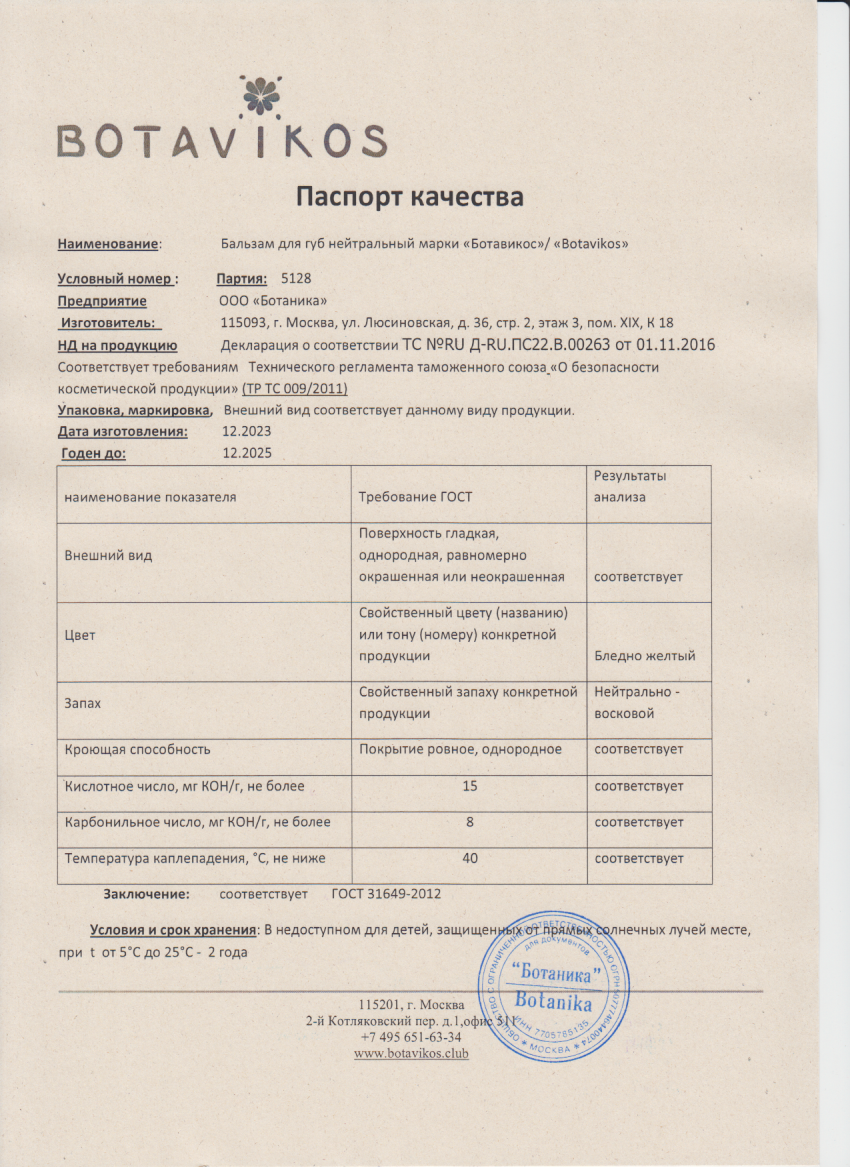 Паспорт №122023
